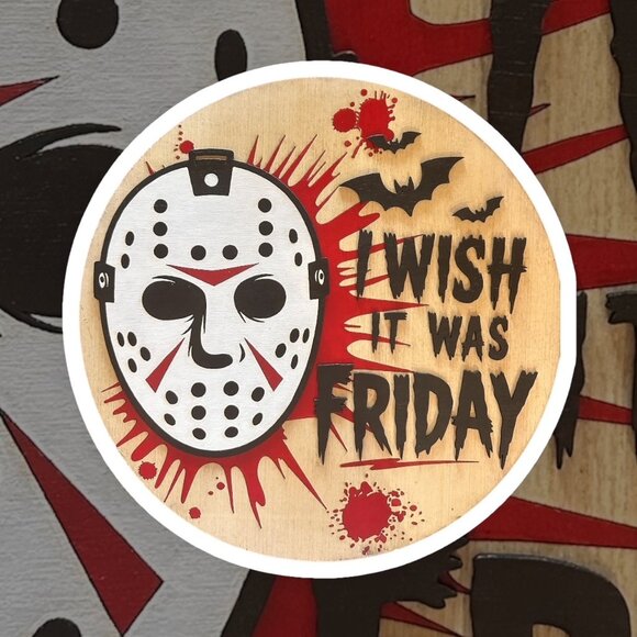 Friday the 13th Door Hanger with Jason - Picture 1 of 1